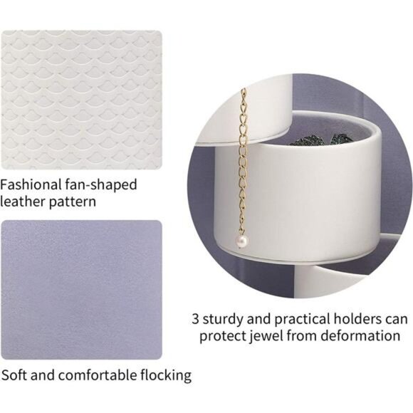 Wedding Gifts for Women, Travel Jewelry Organizer, Bridal Shower Gifts White - Picture 5 of 7